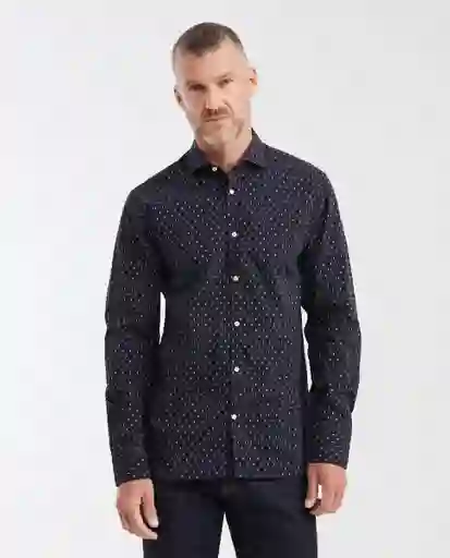 Camisa Premium Dobby Azul Colonial Ultraoscuro Talla M Chevignon