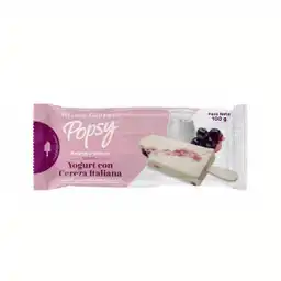 Popsy Paleta Cremosa Sabor a Yogurt con Cereza Italiana