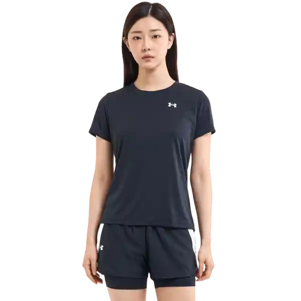 Under Armour Camiseta Tech Ssc Solid Negro Para Mujer Talla MD