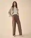 Pantalón Café Pardo Medio Talla 10 431G007 Esprit