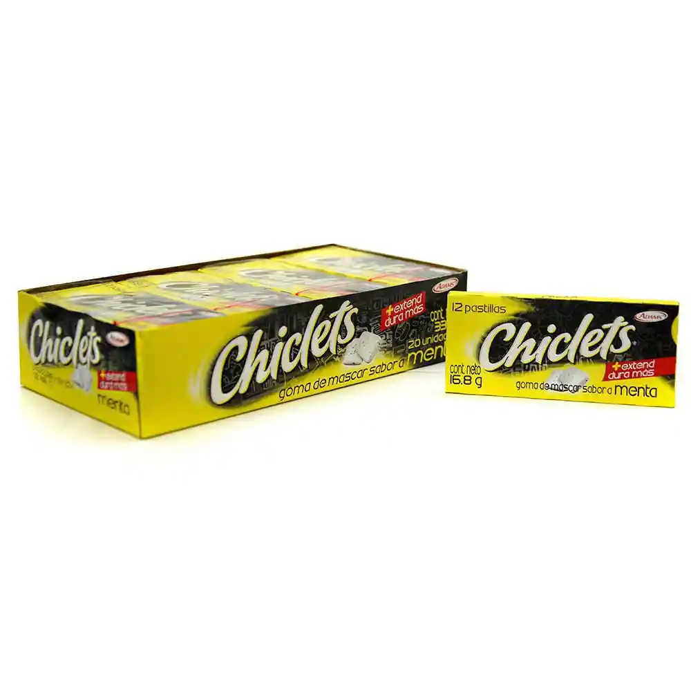 Adams Chiclets Goma De Mascar Menta
