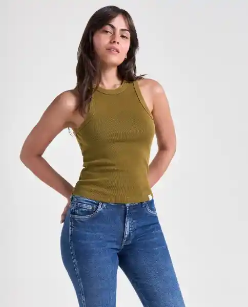 Camiseta Mujer Verde Talla L 609G015_VER180627 Americanino