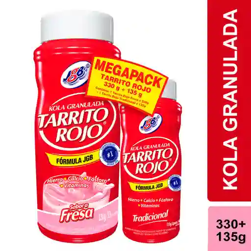 Tarrito Rojo Pack Kola Granulada Fresa + Tradicional