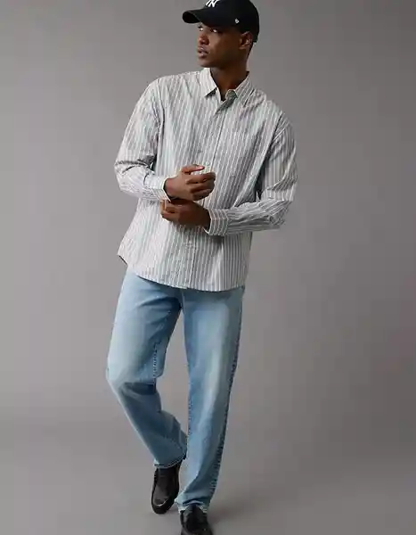 Camisa Hombre Gris Talla Large American Eagle 01536297