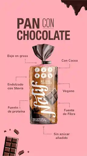 Naty Pan Integral con Chocolate