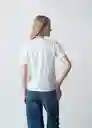 Camiseta Mujer Crudo Puro Claro Talla L 403G046 Naf Naf
