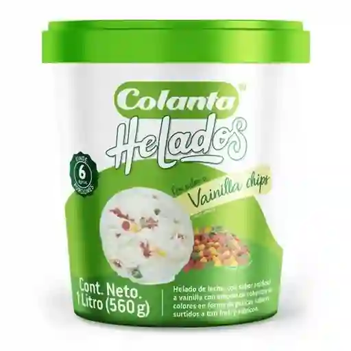 Colanta Helado Vainilla Chips