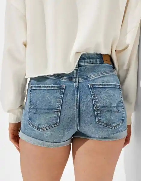 American Eagle Short Denim Next Level Curvy Roto Índigo Talla 00