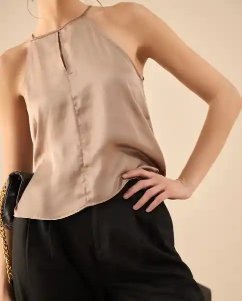 Camisa Twill Beige Medio Talla XS 412G007 Esprit
