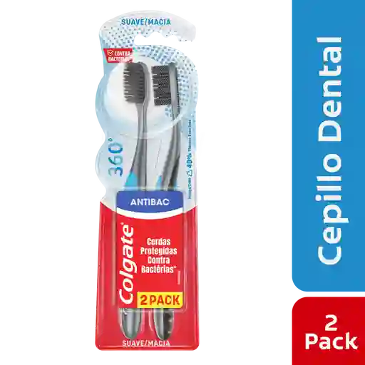 Cepillo Dental Colgate 360° Charcoal x2und