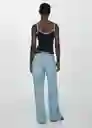 Top Ravioli Navy Talla M Mujer Mango