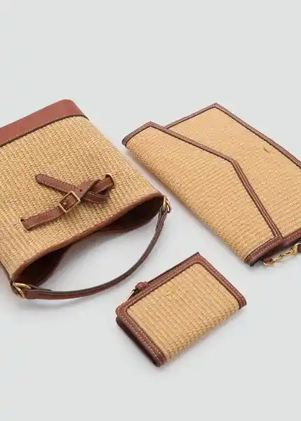 Bolso P Mateo Cuero Talla 99 Mujer Mango