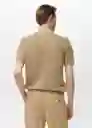 Camiseta Tricot Fluid Beige Talla M Hombre Mango