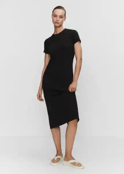 Vestido Susil Negro Talla 28 Mujer Mango