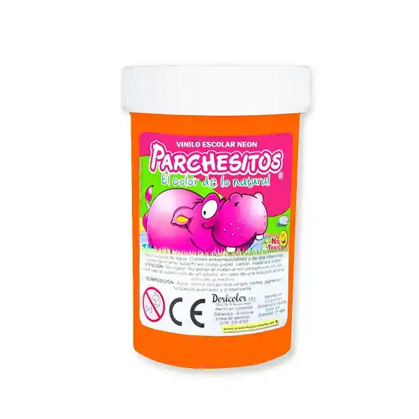 Parchesitos Vinilo Escolar Color Naranja