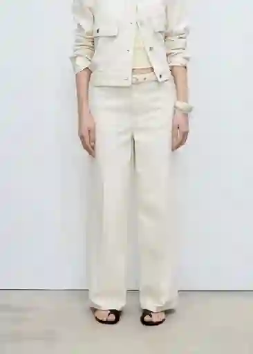 Jean Mara Offwhite Talla 40 Mujer Mango