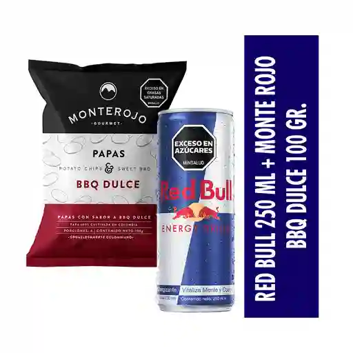Red Bull 250 mL + Monte Rojo Bbq 100 g