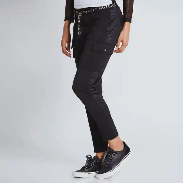 Marithe Francois Girbaud Pantalón Femenino Recto Negro Talla 8