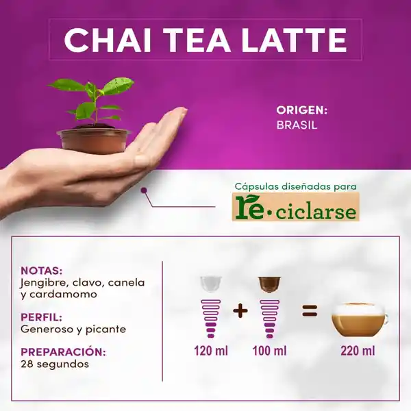 Cápsula de té Chai Nescafé Dolce Gusto Chai Tea Latte 159