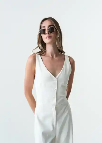 Enterizo Lara Mujer Crudo Puro Claro Talla L 563G332 Naf Naf