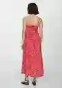 Vestido Flores Rojo Talla XL Mujer Mango