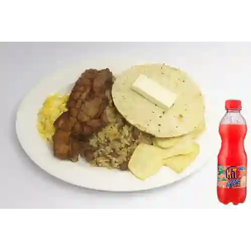 Combo Calentado con Chicharrón + Hit Tropical 500 ml