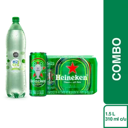 Combo H2OH Lima Limón 1.5 L + Heineken 6 Und