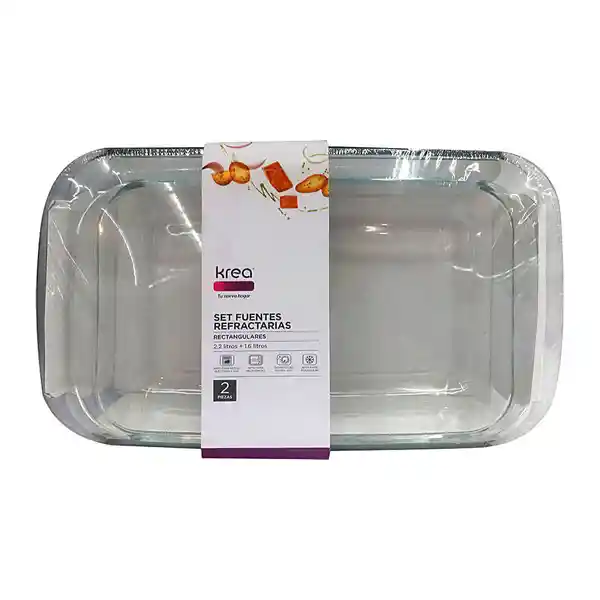 Krea Set Fuentes Rectangulares 2.2 L y 1.6 L