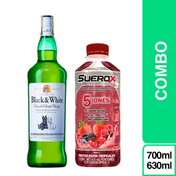 Combo Black & White 700 mL + Suerox Frutos Rojos