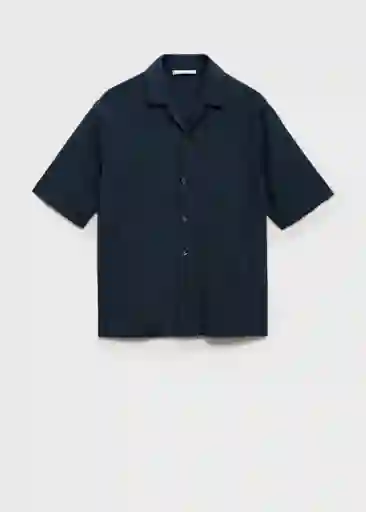 Camisa Pireos Navy Talla M Hombre Mango
