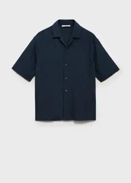 Camisa Pireos Navy Talla M Hombre Mango