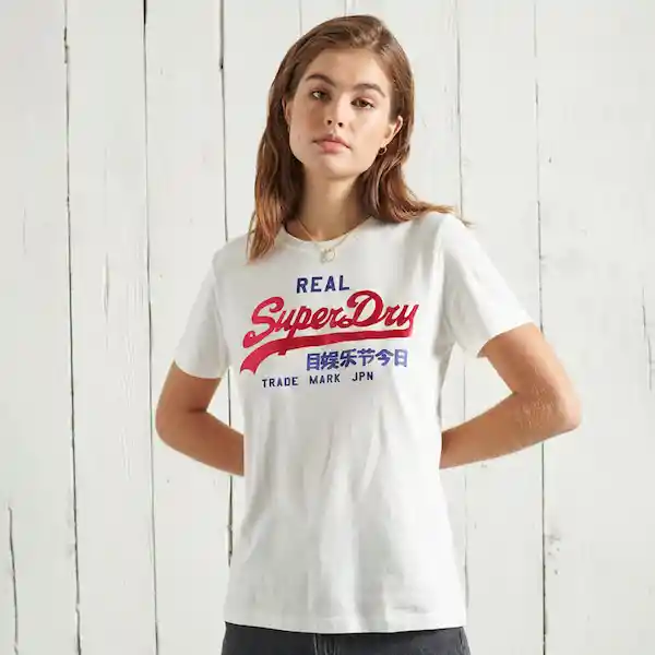 Superdry Camiseta Vl Duo Satin Entry Mujer Talla S