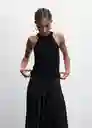 Top Lopez Negro Talla XL Mujer Mango