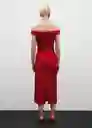 Vestido Fresa Rojo Talla S Mujer Mango