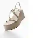 Sandalias Blancag Oro Talla 36 Niñas Mango