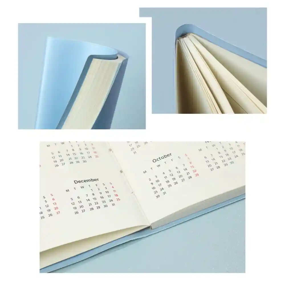 Libreta de Notas con Calendario Azul Miniso 