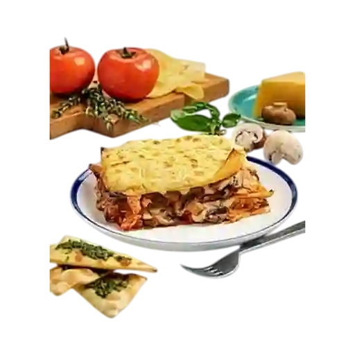 Lasagna Pollo y Champiñones