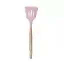 Espátula de Ranurado en Silicona Rosa Miniso