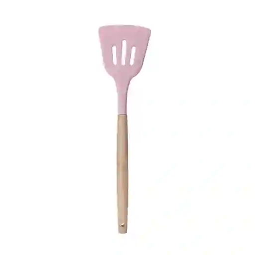 Espátula de Ranurado en Silicona Rosa Miniso