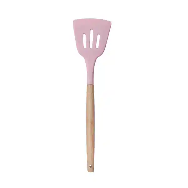 Espátula de Ranurado en Silicona Rosa Miniso