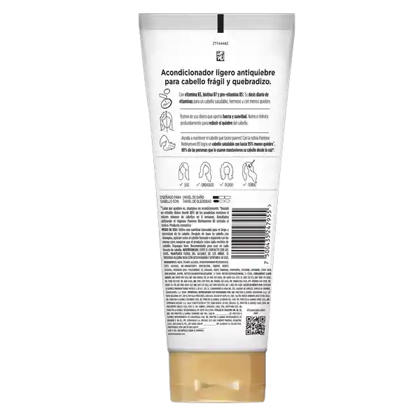 Pantene Acondicionador Anticaída Biotinamina + B3 250 mL