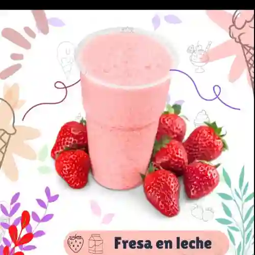 Jugo de Fresa en Leche