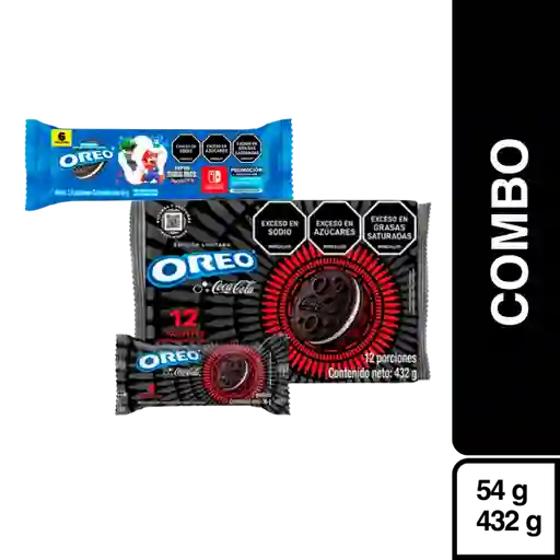 Combo Oreo Galleta de Chocolate + Oreo Galleta Doble Coca-Cola