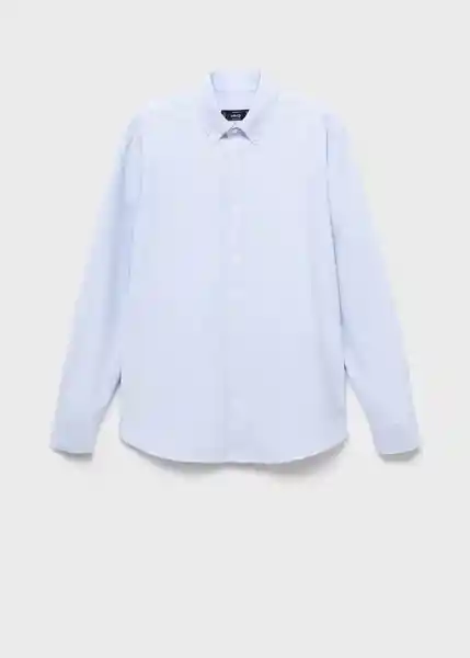 Camisa Oxford Celeste Talla M Hombre Mango