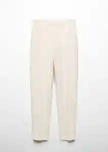 Pantalón Tempo Crudo Talla L Mujer Mango