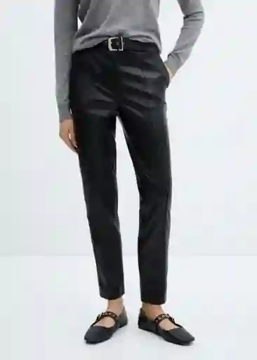 Pantalón Anita Negro Talla 38 Mujer Mango