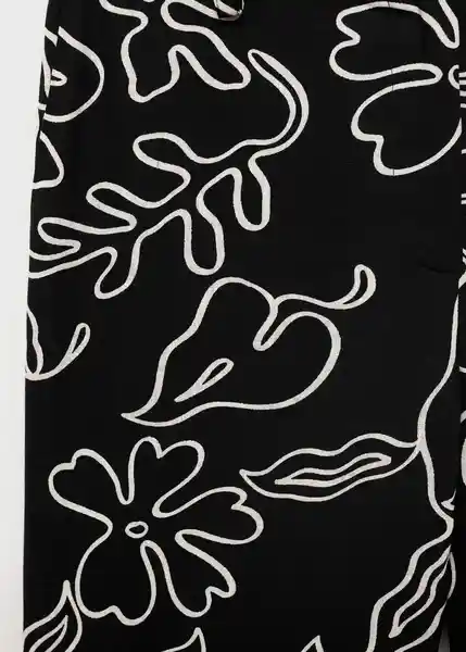 Pantalón Liza Negro Talla 36 Mujer Mango