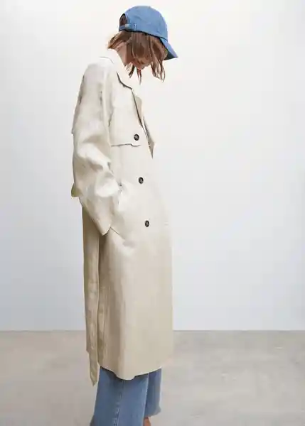 Gabardina Trench Morisca Piedra Talla 24 Mujer Mango