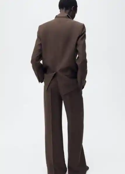 Pantalón Veronica Marrón Talla 38 Mujer Mango