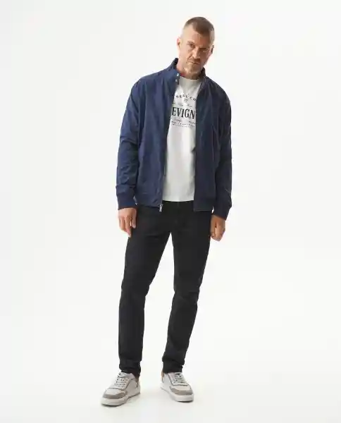 Chaqueta High Neck Bomber Azul Dark Ultraoscuro T.L Chevignon